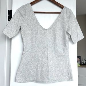 Grey V-neck top